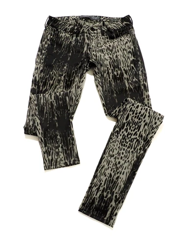GUESS Women's Super-Stretch Slim Fit Skinny Leg Animal Print Jegging Trousers 28