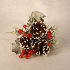12 Piece Lot Christmas Pick Frost Cone Berry Holly 1 Style 50073316