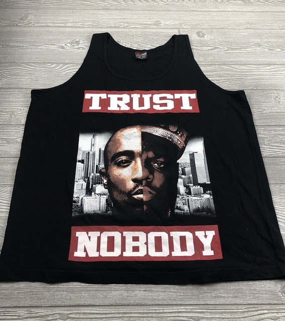 TUPAC BIGGIE TRUST NOBODY Tank Top NOTORIOUS B.I.G 2PAC Tee Shirt Men