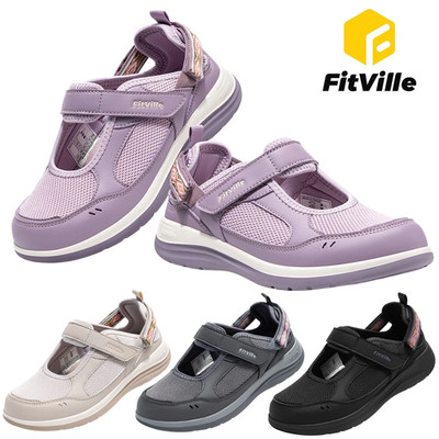 FitVille Extra Weite Mary Jane Sandalen Damen Sommerschuhe Pflege Walking Schuhe