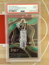 Victor Wembanyama 2023 Panini Select #288 Green Wave Prz /50 RC PSA 9 SATX Spurs