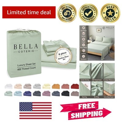 Luxury King Size Bamboo Viscose Sheet Set - 18'' Deep Pocket for Ultimate Comfort