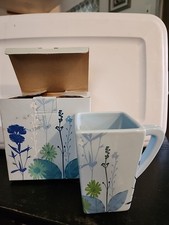 Burton Coffee Mug Flower Design. With Box. Box In Fair Shape.