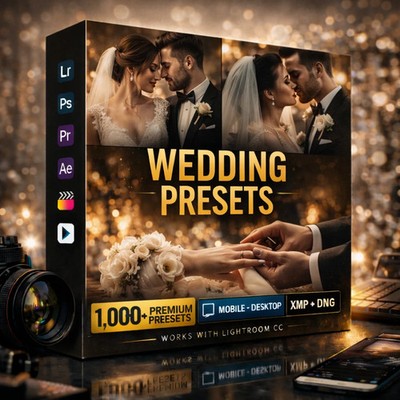 Wedding 14,000 Premium Lightroom Presets Bundle + Masking & Curves Tools | Mobil