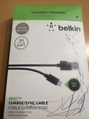 Belkin Mobile Devices  2 M  6,6 FG  schwarz Charge Sync Cable - neu OVP