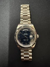 Rolex Day-Date II Presidential 41mm Blue Wave Dial White Gold - 218239
