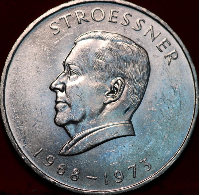 1973 Paraguay 300 Guaranies Silver Foreign Coin