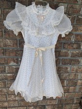 Vintage Merry Girl Fancy Party Dress Frilly Size 10 with liner Made In The USA