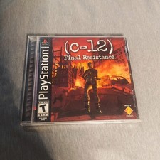 C-12: Final Resistance PS1 Shooter w/ Manual game tested