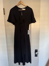 ASTR the Label V-Neck Flutter Sleeve Twist Front Midi Dress