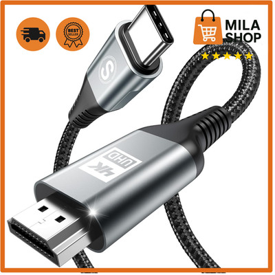 USB C zu HDMI Kabel 4K 60Hz 2m Thunderbolt 5 4 3 MacBook iPad Surface Adapter
