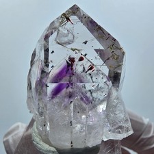 Harlequin Skeleton Phantom Amethyst, Epidote Point Streep Mine Goboboseb