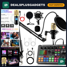 Podcast Equipment Bundle - F998 Audio Mixer  BM800 Condenser Microphone Set