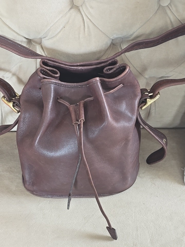 Coach Vintage Lula Legacy Mahogany Leather W Brass Hardware 9952 