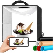 Fotobox Lichtbox Fotostudio 40x40cm LED Hintergrund  Zubehör