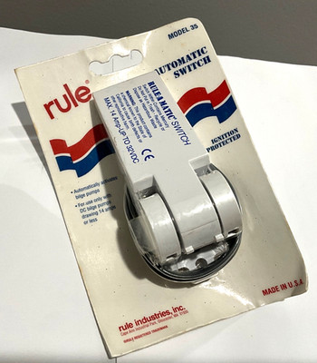Rule Rule-A-Matic Float Switch, Model 35, 12-24-32 VDC, 14 Amps, NOS M-178 USA