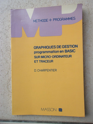 Vintage Buch Management Grafiken Programmierung in Basic Masson 1983