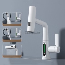 Pull Out Kitchen Mixer Tap Digital LED Temperature Display 3 Model Spray Head