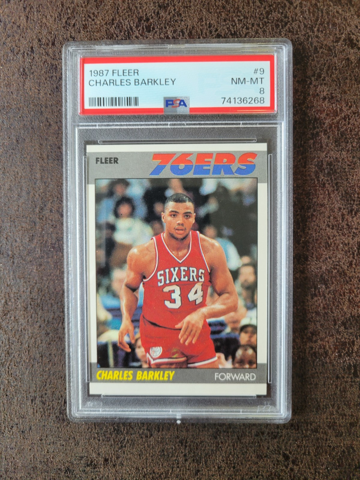 1987-88 Fleer Basketball Charles Barkley #9 - PSA 8 - Philadelphia 76ers