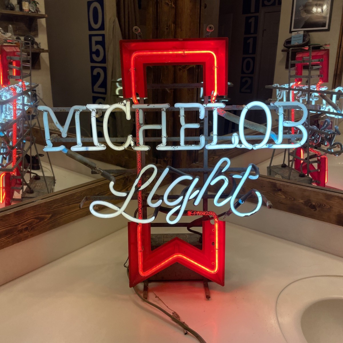 Michelob Light Everbrite Neon Sign 24” x 24” Vintage | eBay