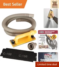 Dust-Free Drywall Vacuum Hand Sander with 6-Foot Hose for Clean Workspaces