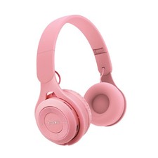 Kids Bluetooth Headphones Over Ear Wireless 5.0 Headset Folding Pink Mic