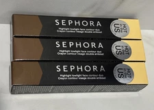 3 Sephora Highlight Lowlight Face Contour Duo - Tan 03 - 0.12oz