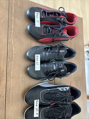 Black Gray Puma 10.5 Black Red Silver Puma 11 Black Light Green White Puma 11