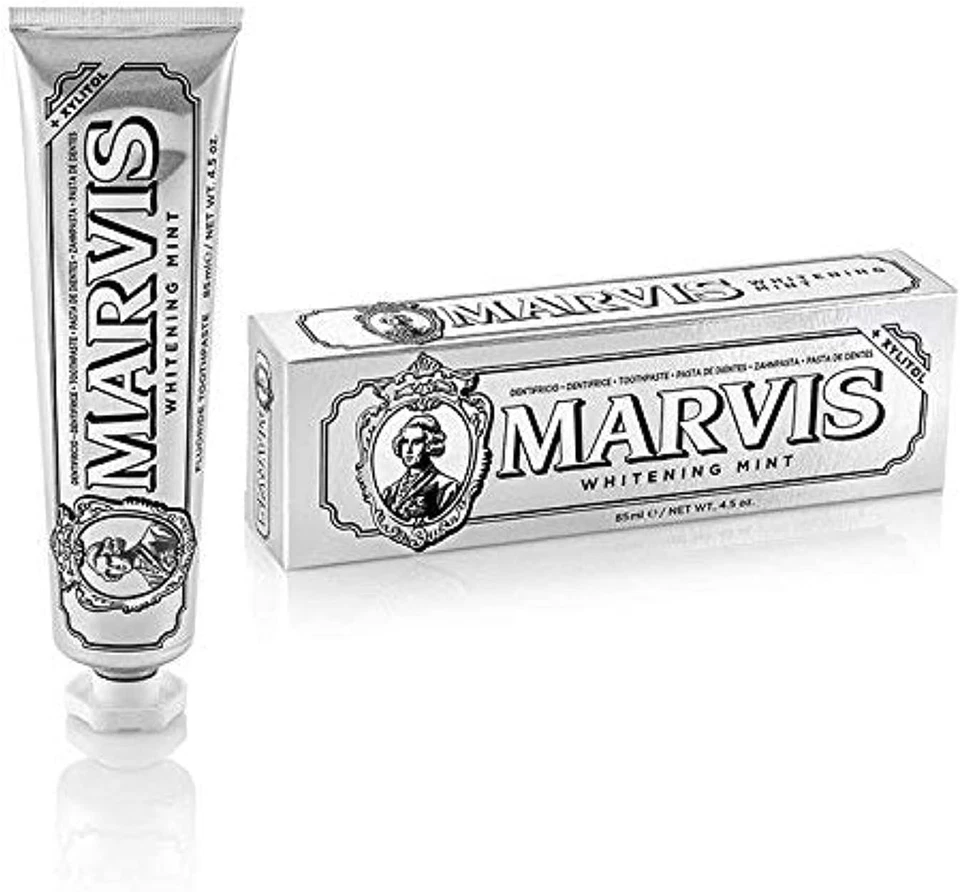 Dentifricio MARVIS WHITENING MINT Sbiancante 85g Denti Bianchi Macchie Menta