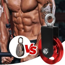 Wall-mounted Gym Home Rotating Pulley 660LBS Load Lat Lift Cable System Wheel