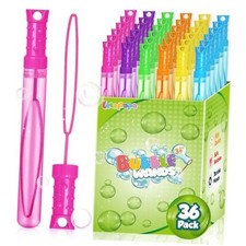 Bubble Wand, 36 Pcs Bubble Wands Bulk in 6 Colors, Bubble Party Favors 36pcs