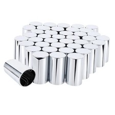 33mm x 3 1/2" Lug Nut Cover ABS Chrome Plastic Cylinder Nut 40 3 1/2" Chromed