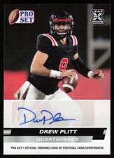2022 Pro Set Draft Autographs - Blue Drew Plitt RC Auto Ball State Cardinals