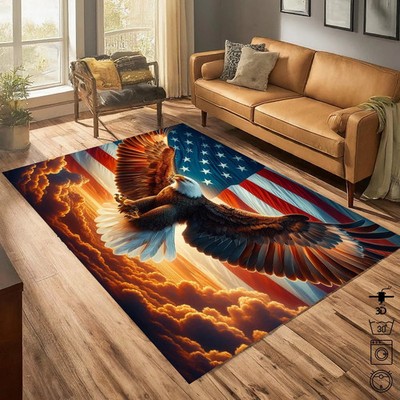 America Theme Rug,United States Of America Aesthetic Rug,American Flag Area