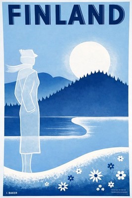 Explore Finland  ️ - Vintage Travel Poster - 24x36  - 200gsm Paper ️ Hi-Res 
