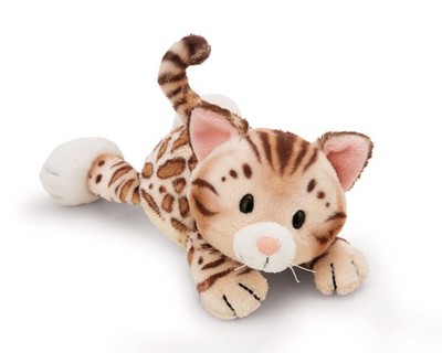 Nici Kuscheltier Bengal Katze liegend 20 cm Plüschkatze Stofftier
