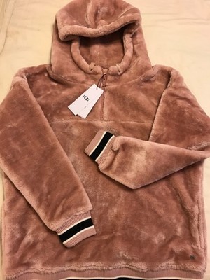 UGG KAILANI SHERPA HOODIE- WOMENS SIZE: S- COLOR: PALE CRYSTAL (SOFT LIGHT PINK)
