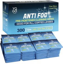 Anti Fog Wipes for Glasses Pre Moistened Cleaner Lens Wipes for Screens, Bino...