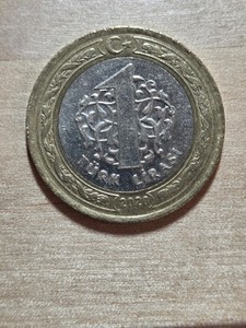 Turkey 1-Lira coin, 2020. KM# 1244, bimetallic. Mustafa Kemal Ataturk.