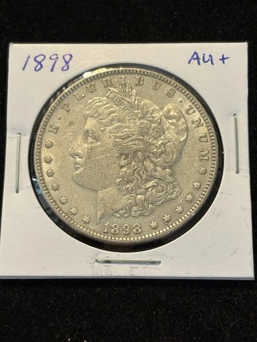 1898 Morgan Silver Dollar $1 AU+ 90% silver, Nice Coin Great Date