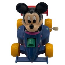 Vintage Disney Toy Car Mickey Mouse Roadster Racer Wind Up Collectable Figurine