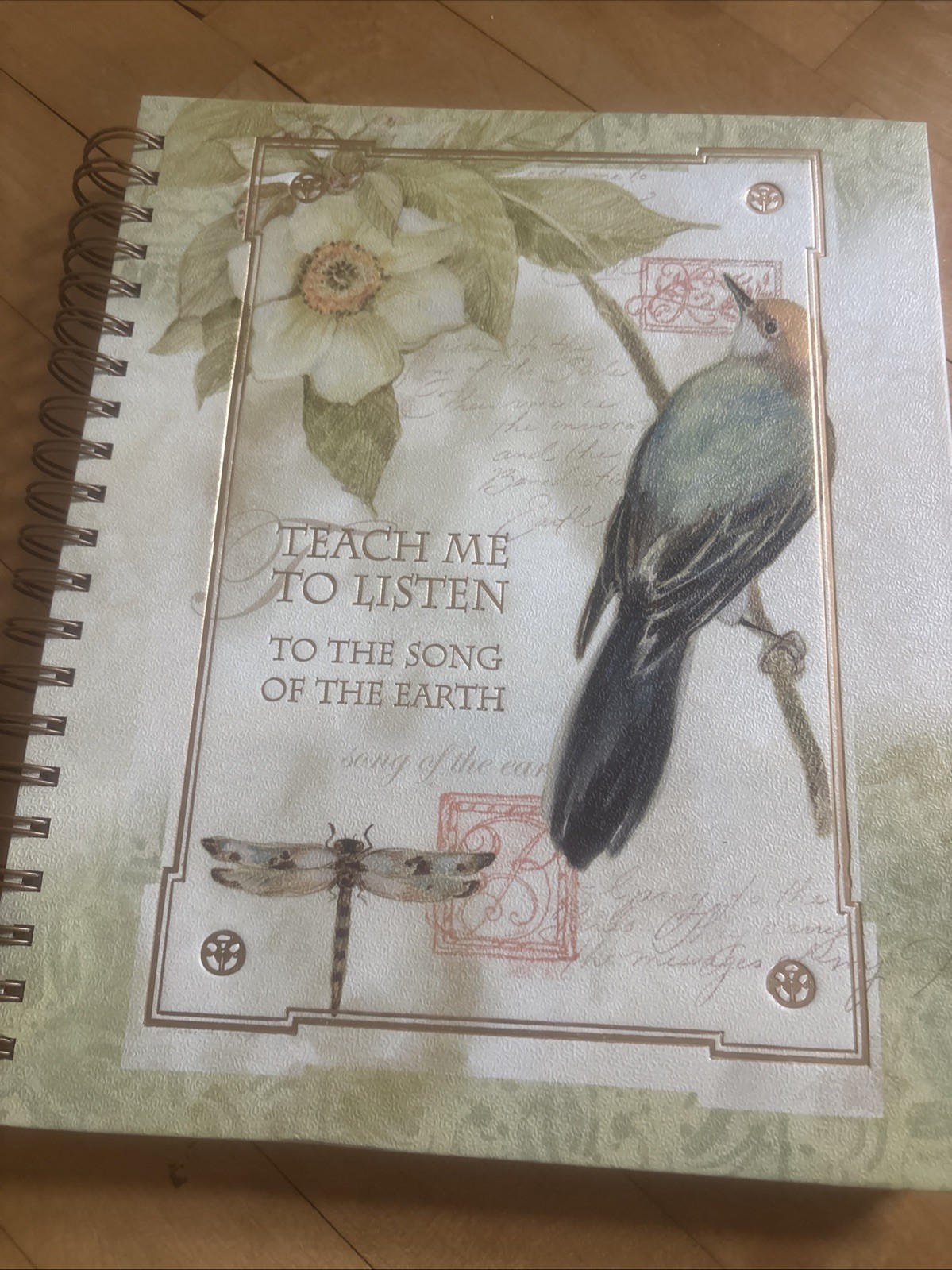 Lang Sketchbook- Never used "Teach me to listen to the song of the earth"