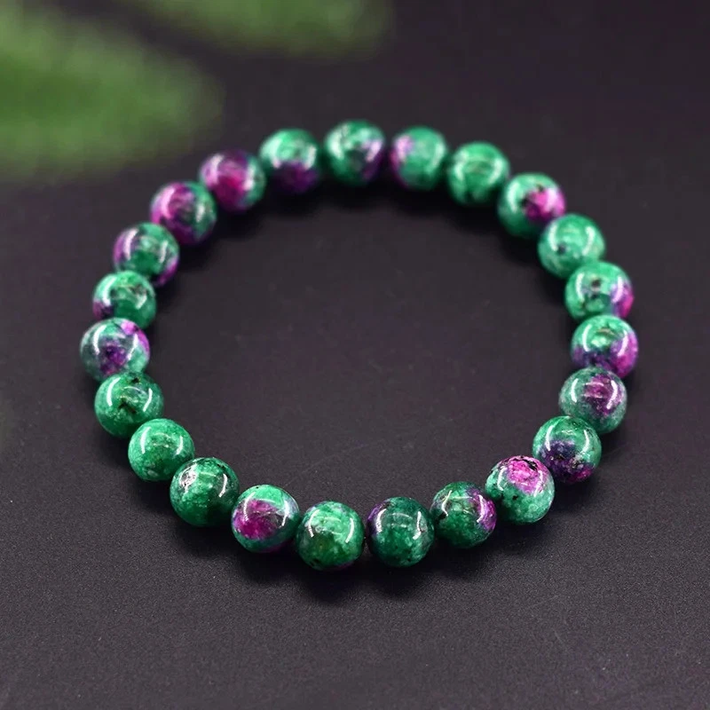 Pulsera Piedra Zoisita Epidota Natural Cuentas Capas Ajustable Hombres Joyería Foto 3 de 4