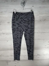 Rachel Zoe Leggings Womens XL Gray Black Animal Print Stretch Pull On High Rise