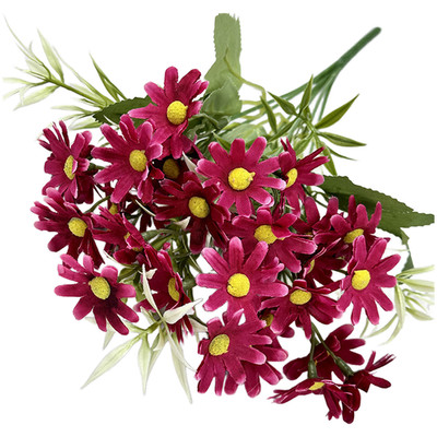 6 Fork Wild Chrysanthemum Silk Flowers Wedding Decoration Faux Flowers for Home