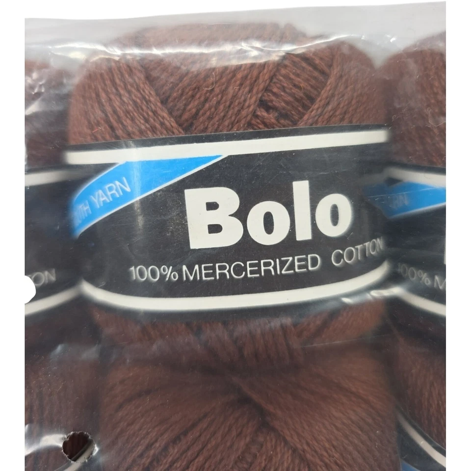 Plymouth Hilado Bolo 100% Algodón Mercerizado 50 Gramos 80 yardas Marrón Lote de 10 Foto 2 de 4