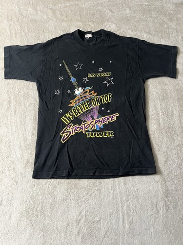 Vintage 90s Stratosphere Tower Las Vegas Graphic Shirt Large