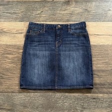 Tommy Hilfiger Women's Skirt Size 2 Blue Denim 5 Pockets Belt Loops Slit EUC