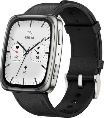 Amazfit Active 2 Smart Watch Android iPhone GPS Health Monitor (Black Leather)