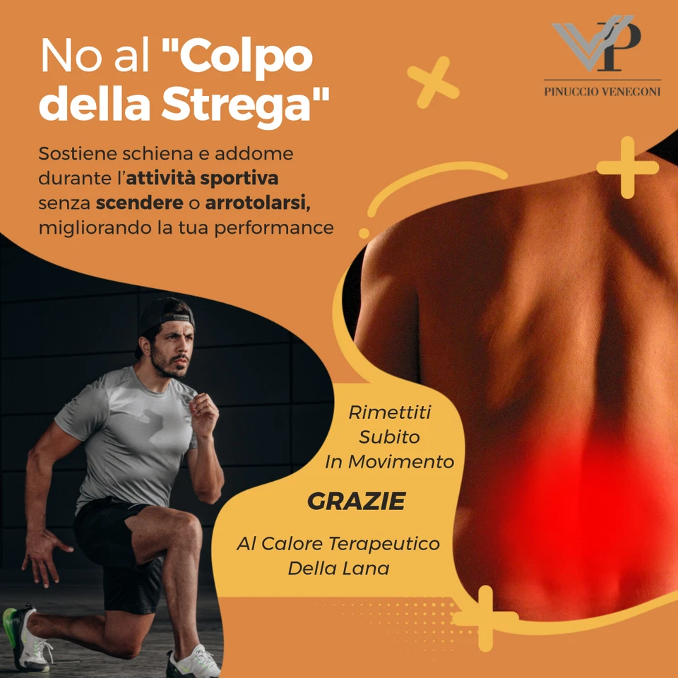 Pancera LANA Fascia Lombare Elastica Termica Contenitiva Uomo Donna Panciera in - Immagine 4 di 4